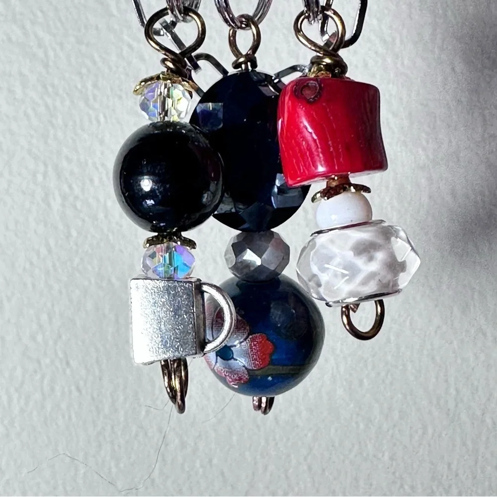 Brooch | Hand Crafted | Glass Beaded |  Pin Artisan Multicolor Wire-Wrapped OOAK